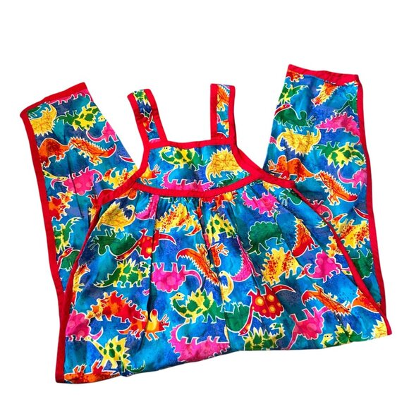 Vintage Scallywags Novelty Retro Dinosaur Dungarees 6 - Picture 4 of 6